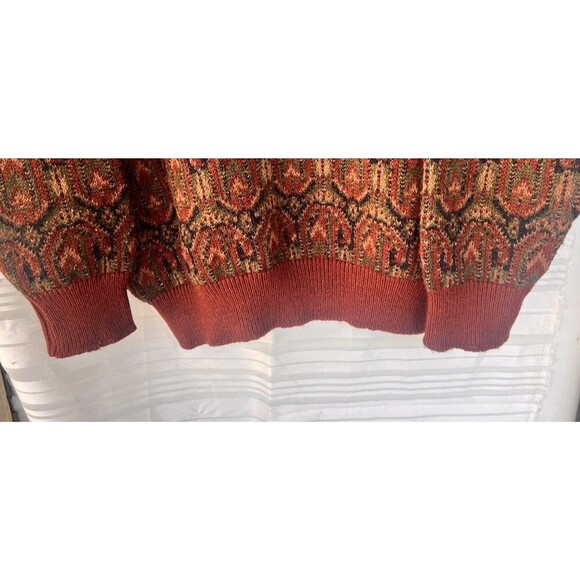 VTG 80s Carroll And Company Men Sweater Mohair Wool Blend Sweater Italy Eclectic - Picture 3 of 7